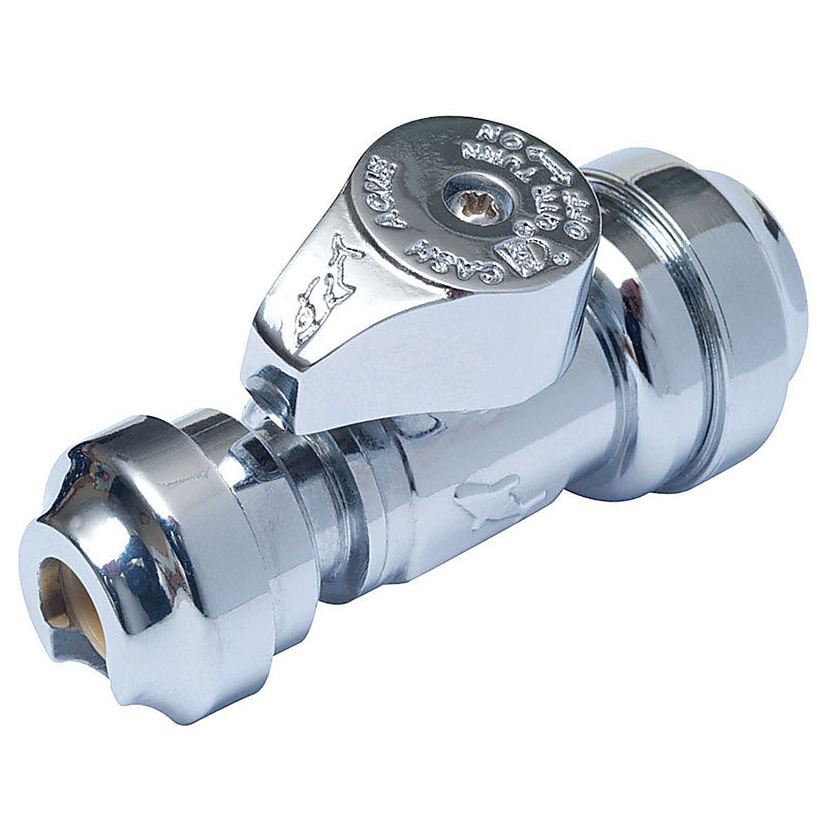 Sharkbite 23049-0000LF 1/2 in. PTC x 1/4 in. Brass Straight Stop Valve