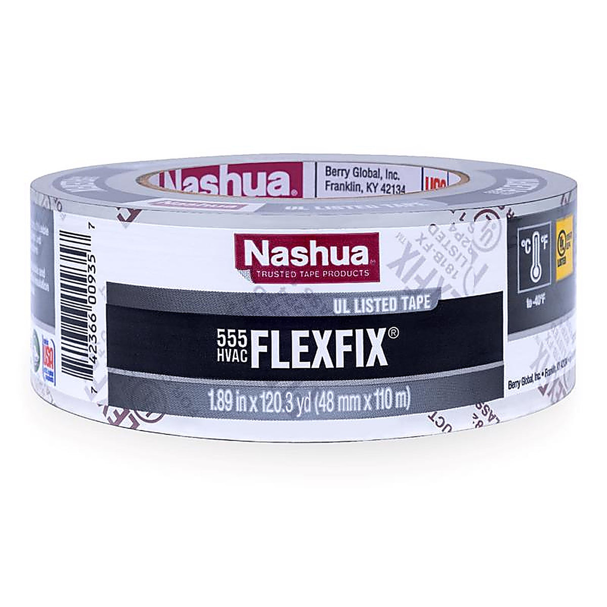 Nashua 1529786 1.89 in. W x 120 yd. L Black Duct Tape