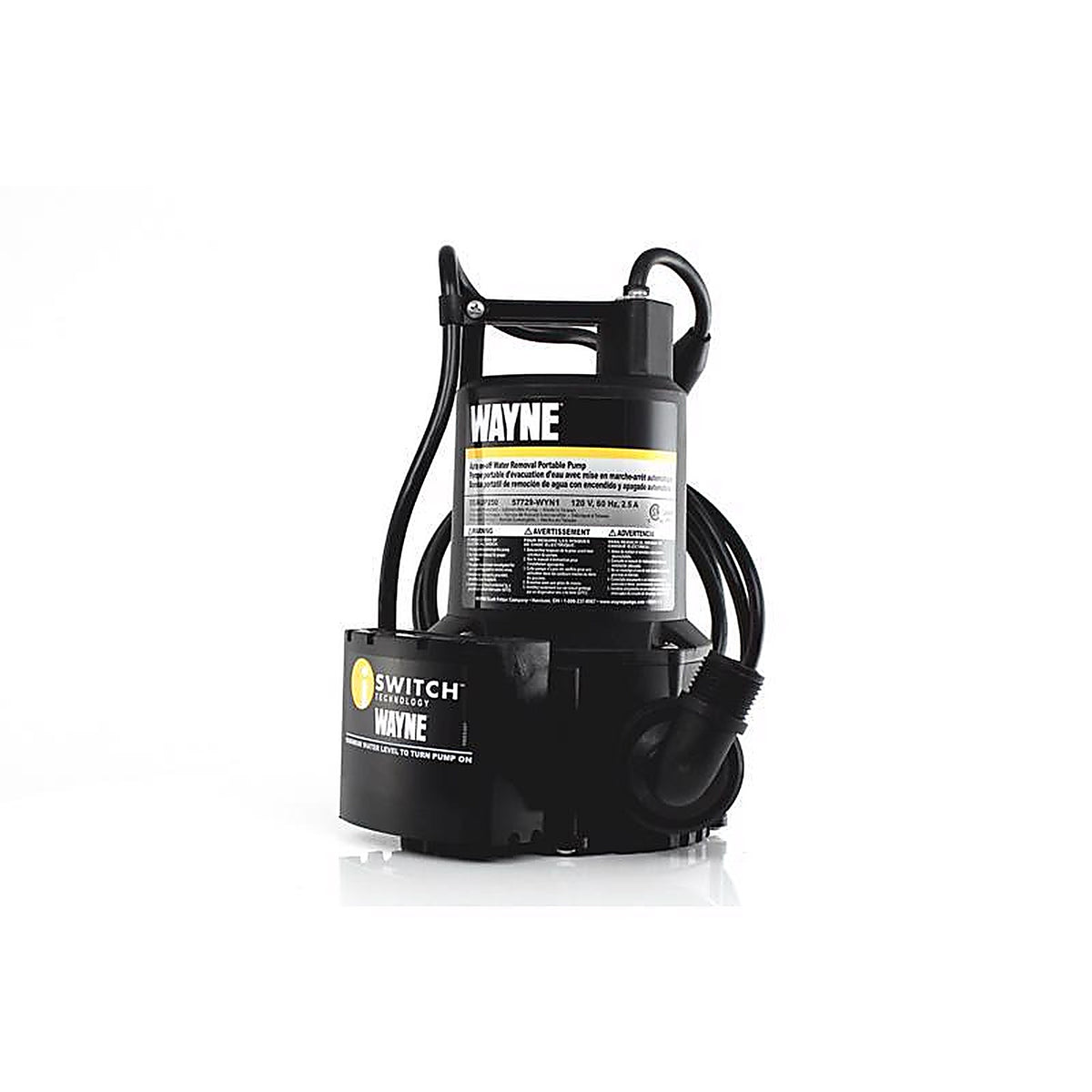 Wayne EEAUP250 1/4 hp 3000 gph Thermoplastic Electronic Switch AC Utility Pump
