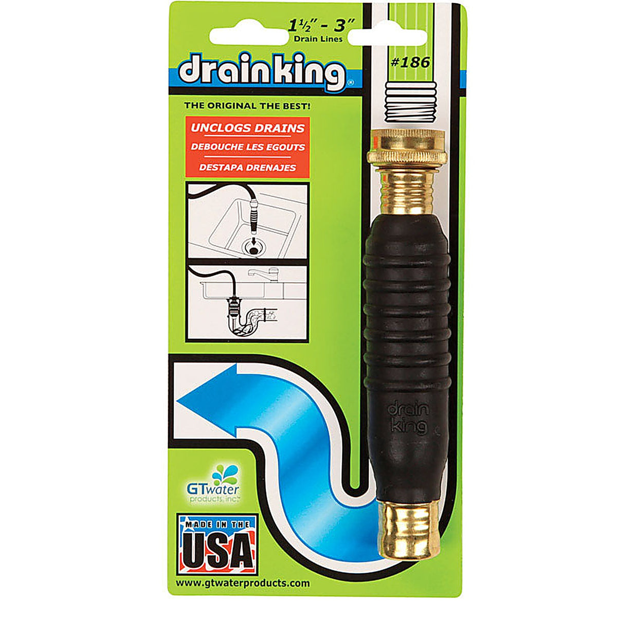 GT Water 186 Drain King Unclogger