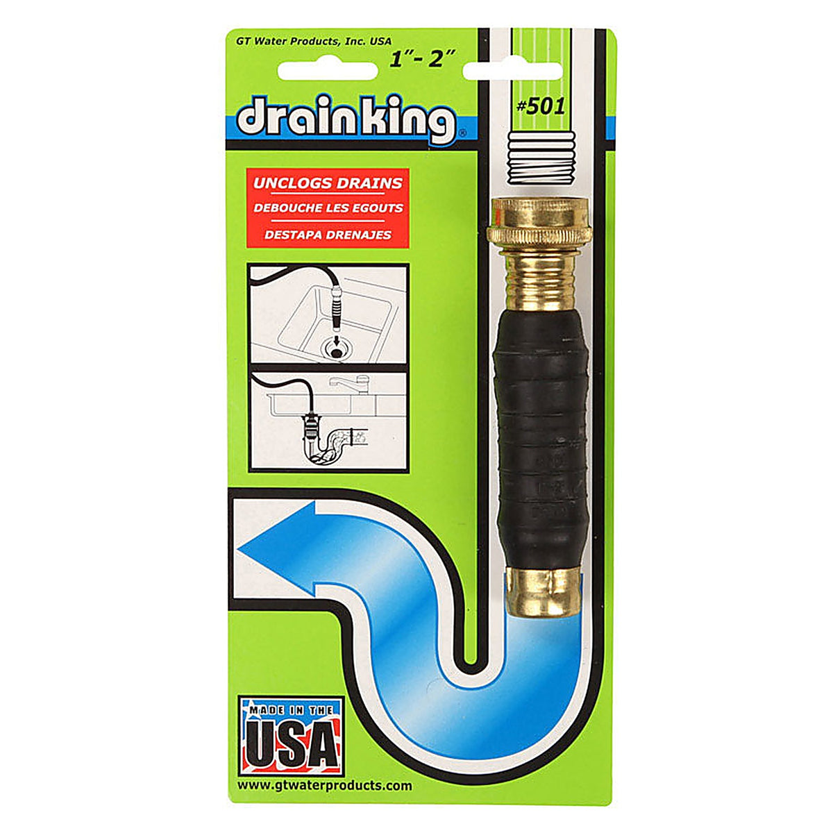 GT Water 501 Drain King Unclogger