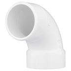 Charlotte Pipe PVC003021400 Schedule 40 4 in. Hub x 4 in. Dia. Spigot PVC 90 Degree Street Elbow