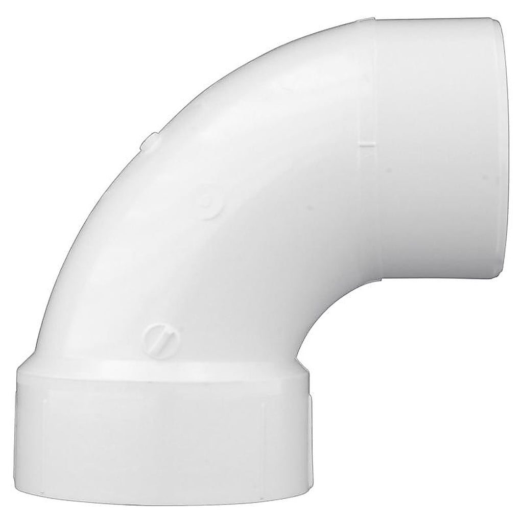 Charlotte Pipe PVC003021400 Schedule 40 4 in. Hub x 4 in. Dia. Spigot PVC 90 Degree Street Elbow