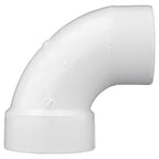 Charlotte Pipe PVC003021400 Schedule 40 4 in. Hub x 4 in. Dia. Spigot PVC 90 Degree Street Elbow