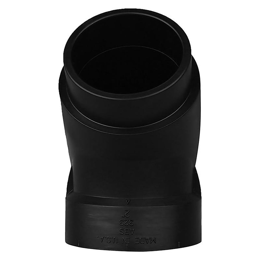 Charlotte Pipe ABS003230800 2 in. Hub x 2 in. Dia. Spigot ABS 45 Degree Elbow