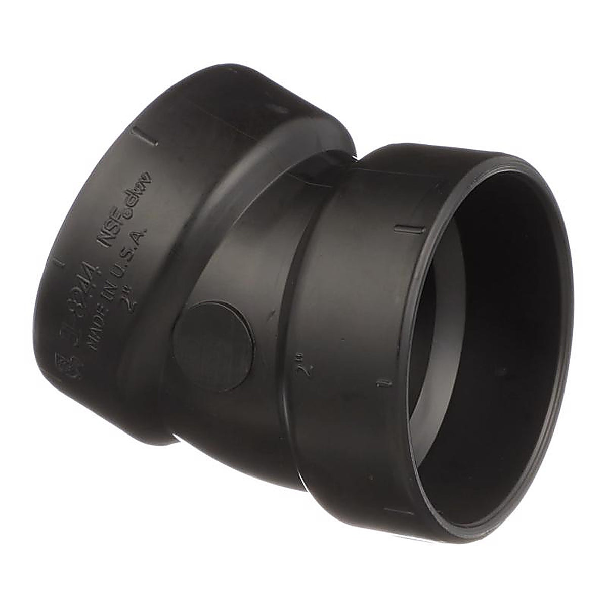 Charlotte Pipe ABS003240800 2 in. Hub x 2 in. Dia. Hub ABS 22-1/2 Degree Elbow