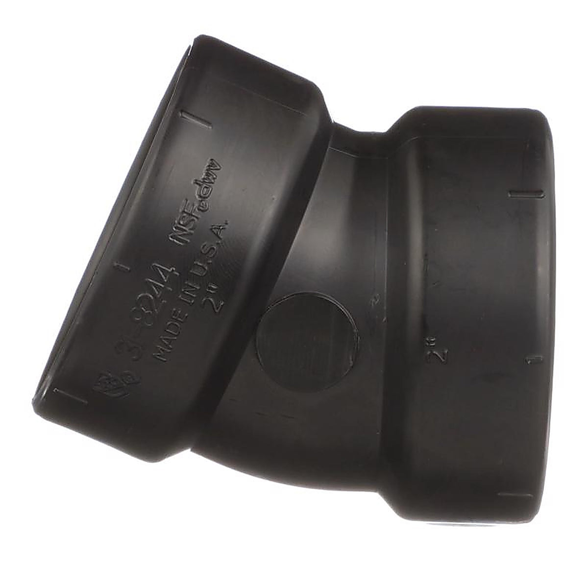 Charlotte Pipe ABS003240800 2 in. Hub x 2 in. Dia. Hub ABS 22-1/2 Degree Elbow