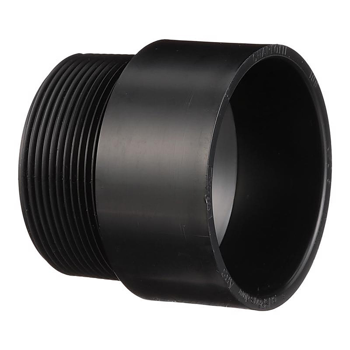 Charlotte Pipe ABS001091200 3 in. MPT x 3 in. Dia. Hub ABS Adapter