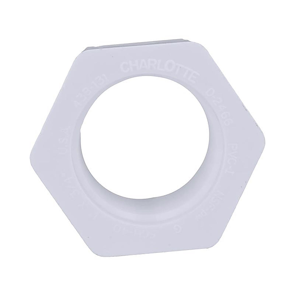 Charlotte Pipe PVC 02108 0800 Schedule 40 1 in. Spigot x 3/4 in. Dia. FPT PVC Reducing Bushing