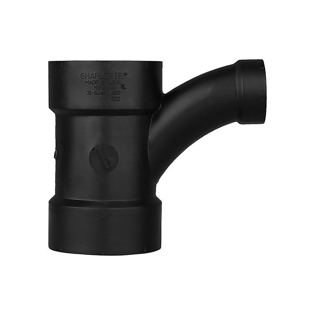 Charlotte Pipe ABS005021200 3 in. Hub x 3 in. Dia. Hub ABS Wye