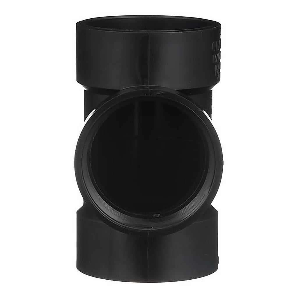 Charlotte Pipe ABS004451000 3 in. Hub x 3 in. Dia. Hub ABS Flush Cleanout Tee