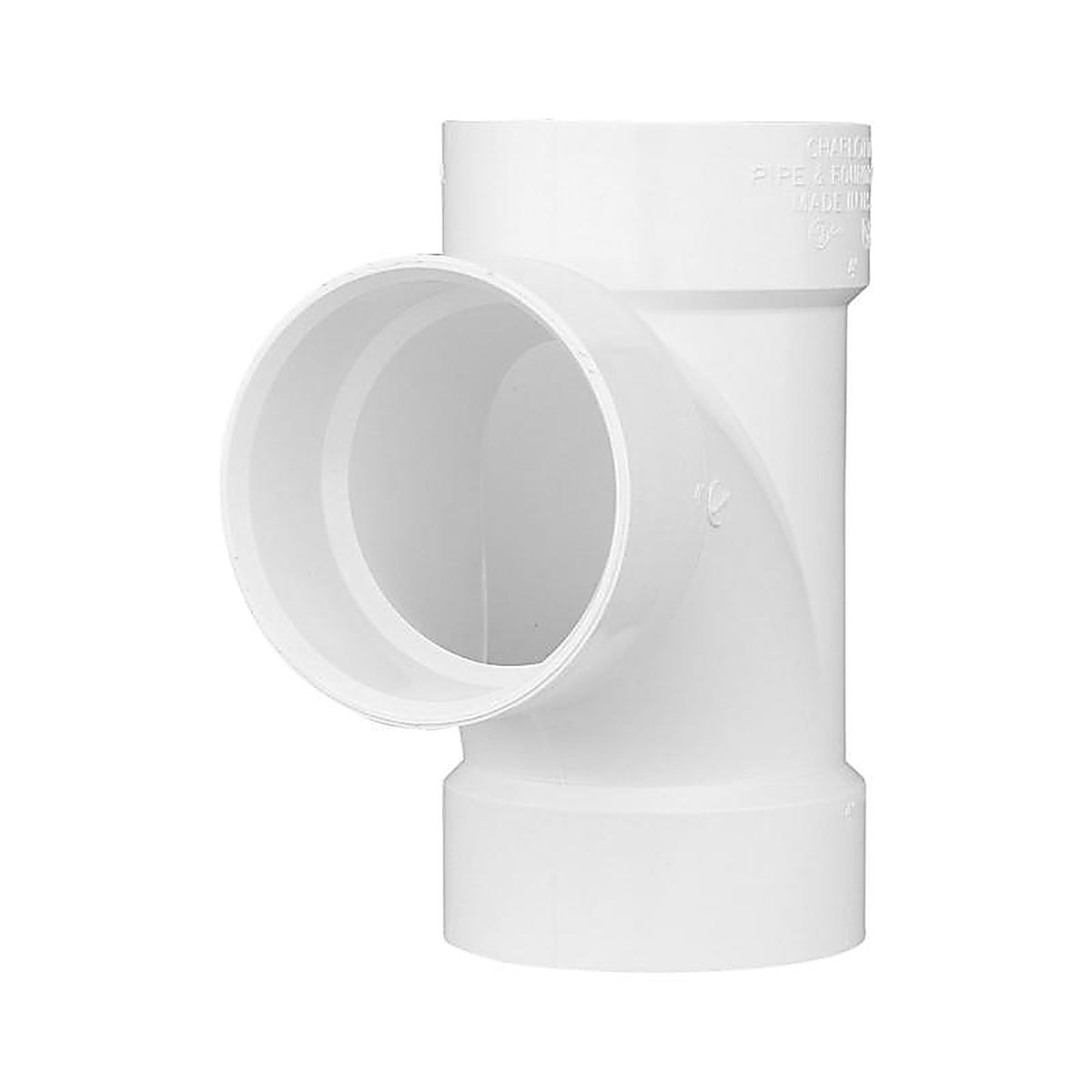 Charlotte Pipe PVC004001400 Schedule 40 4 in. Hub x 4 in. Dia. Hub PVC Sanitary Tee