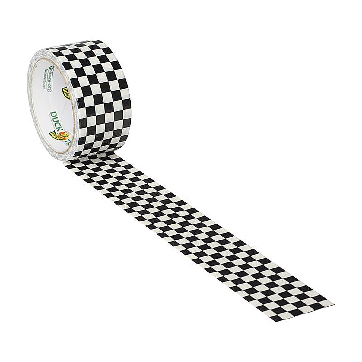 Duck 280410 1.88 in. W x 10 yd. L Black/White Checker Duct Tape