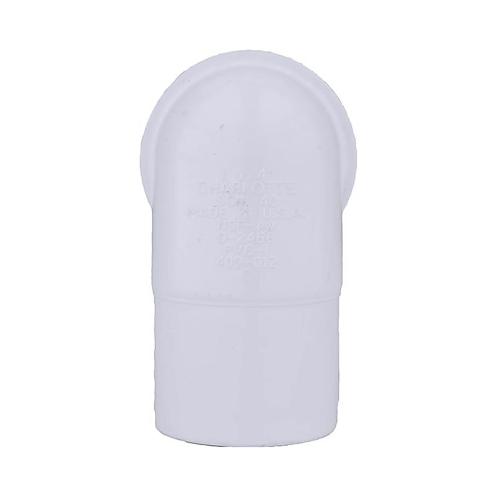 Charlotte Pipe PVC 02304 1000 Schedule 40 1-1/4 in. Spigot x 1-1/4 in. Dia. Slip PVC 90 Degree Street Elbow