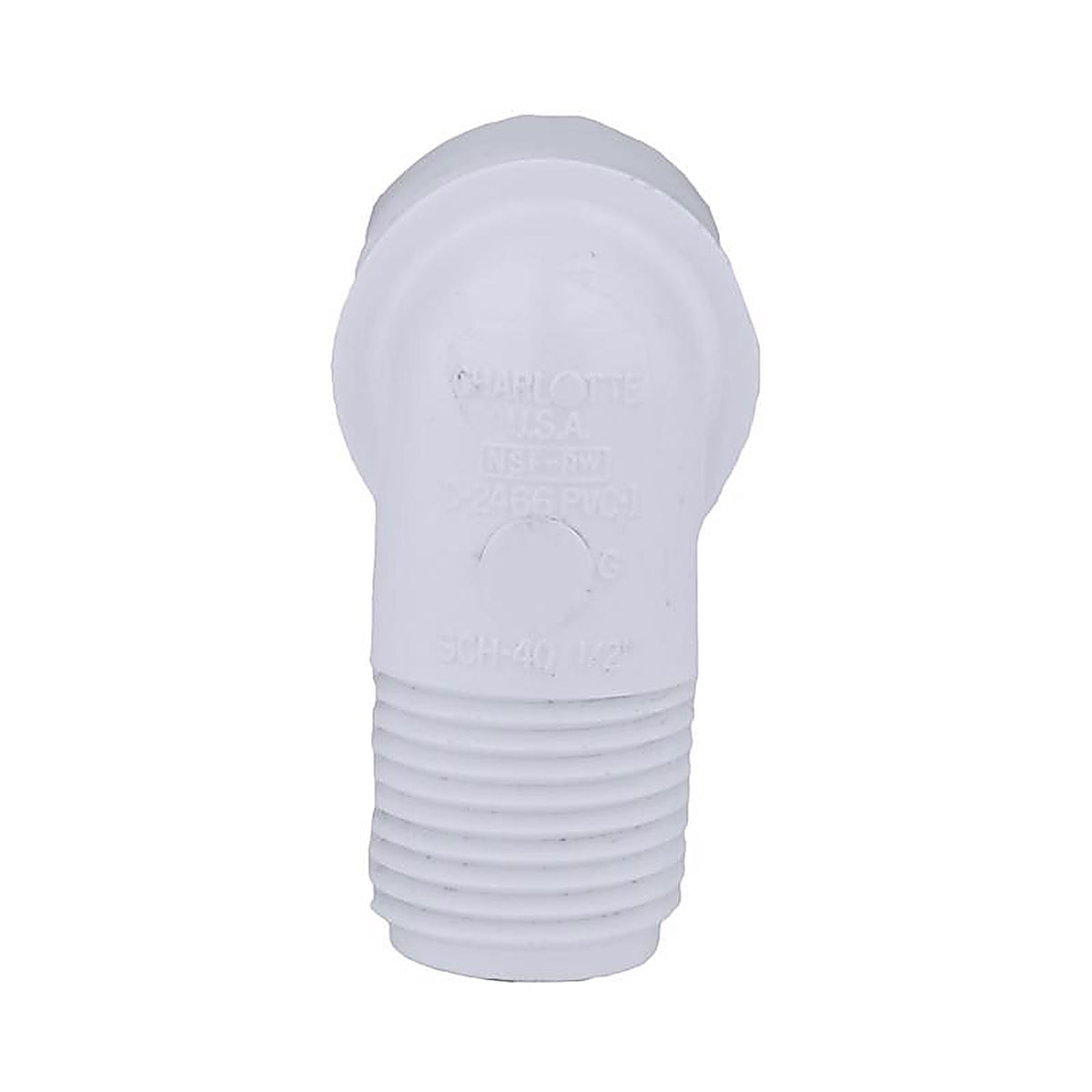 Charlotte Pipe PVC 02306 0600 Schedule 40 1/2 in. Slip x 1/2 in. Dia. MPT PVC Street Elbow