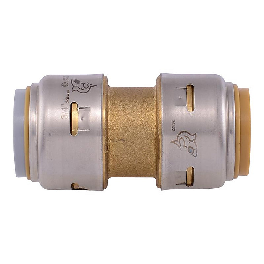 Sharkbite U4016LFA 3/4 in. Push x 3/4 in. Dia. Push Brass Coupling