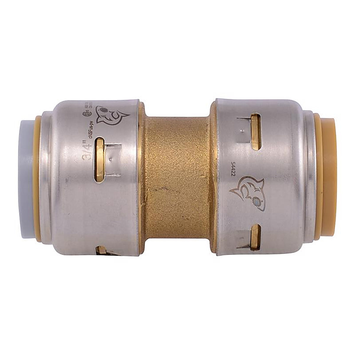 Sharkbite U4016LFA 3/4 in. Push x 3/4 in. Dia. Push Brass Coupling