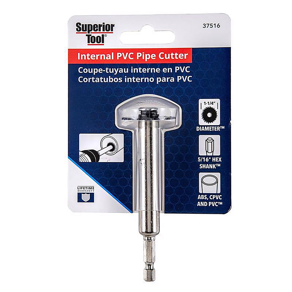 Superior Tool 37516 PVC Pipe Cutter Black/Silver