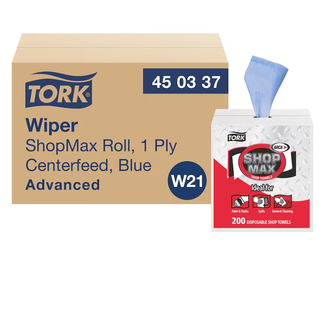450337 Tork/Essity Advanced ShopMax Wiper 450, Centerfeed in a Box