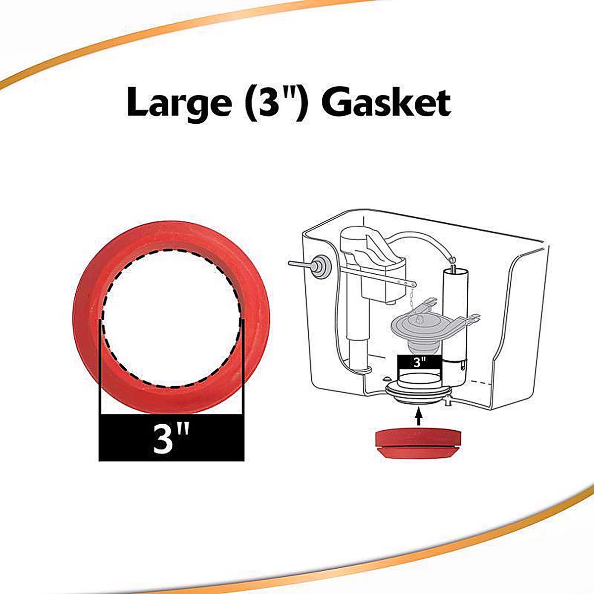 Korky 5030BP Flush Valve Kit Red