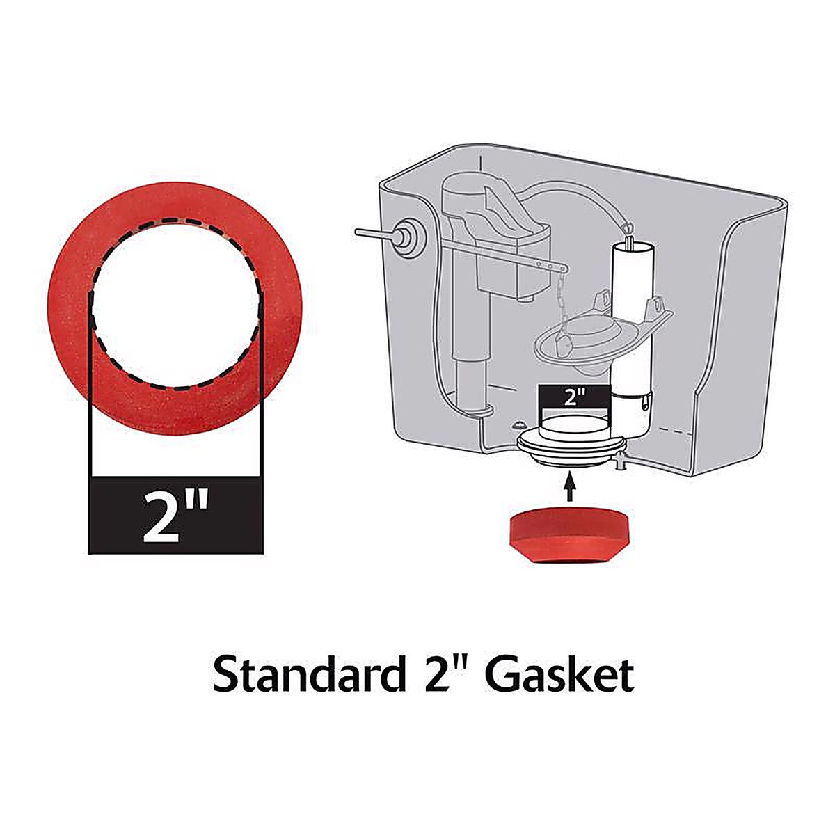 Korky 464BP 2 inch Hardware Kit and Tank to Bowl Gasket