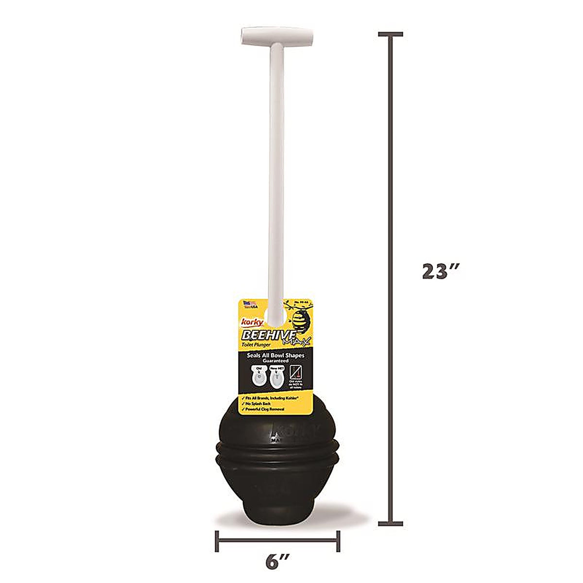 Korky 99-4A BEEHIVE Max Toilet Plunger 25 in. L x 5 in. Dia.