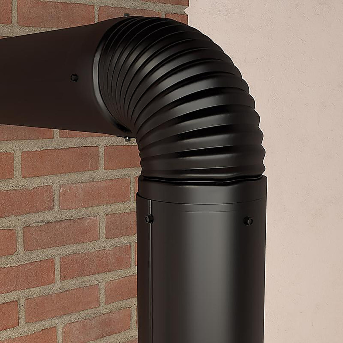 Imperial BM0023 6 in. Dia. x 6 in. Dia. 90 deg. Steel Stove Pipe Elbow