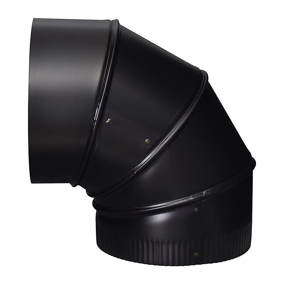 Imperial BM0016 8 in. Dia. x 8 in. Dia. Adjustable 90 deg. Galvanized Steel Stove Pipe Elbow