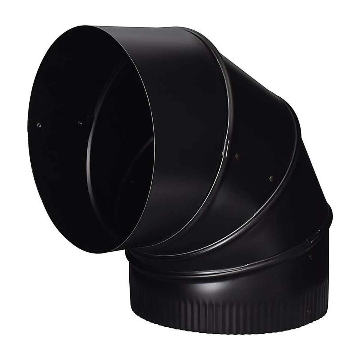 Imperial BM0016 8 in. Dia. x 8 in. Dia. Adjustable 90 deg. Galvanized Steel Stove Pipe Elbow