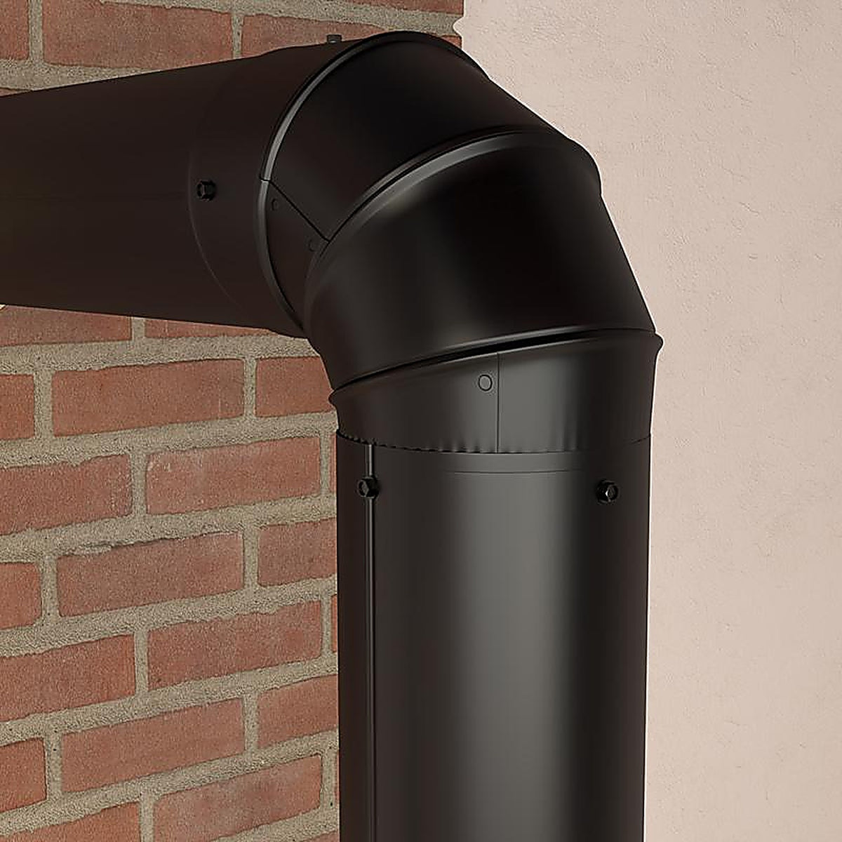 Imperial BM0016 8 in. Dia. x 8 in. Dia. Adjustable 90 deg. Galvanized Steel Stove Pipe Elbow