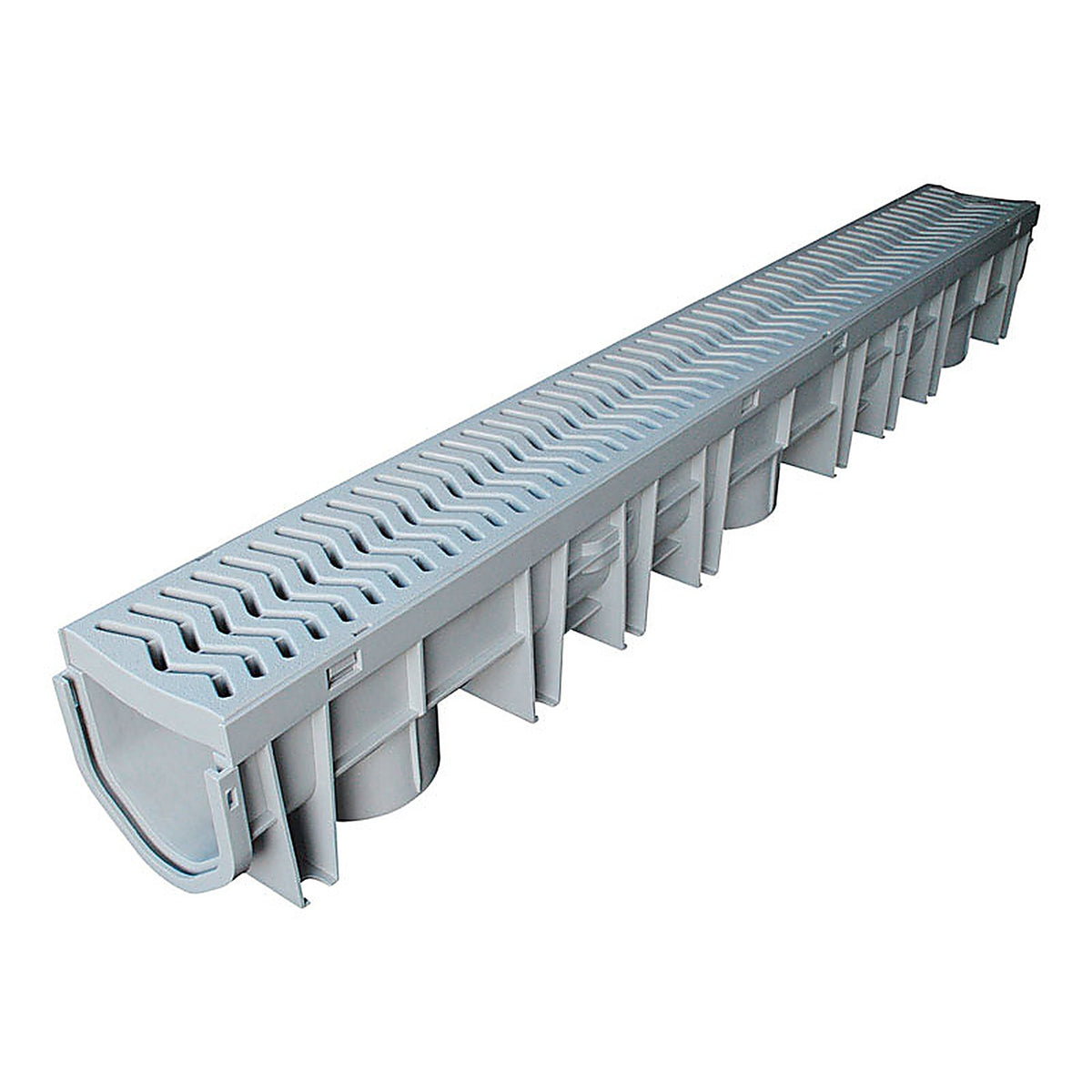 Fernco FSDP-CHGG Storm Drain Plus 39-1/2 in. Gray Rectangle Polypropylene Channel Grate