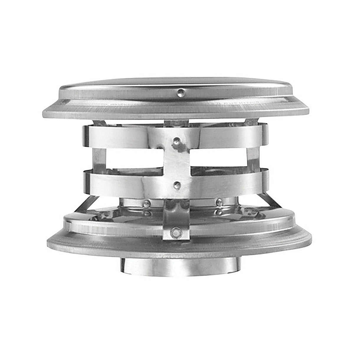DuraVent 3PVL-VCR 3 in. Dia. Galvanized/Stainless Steel Twist Lock Termination Cap