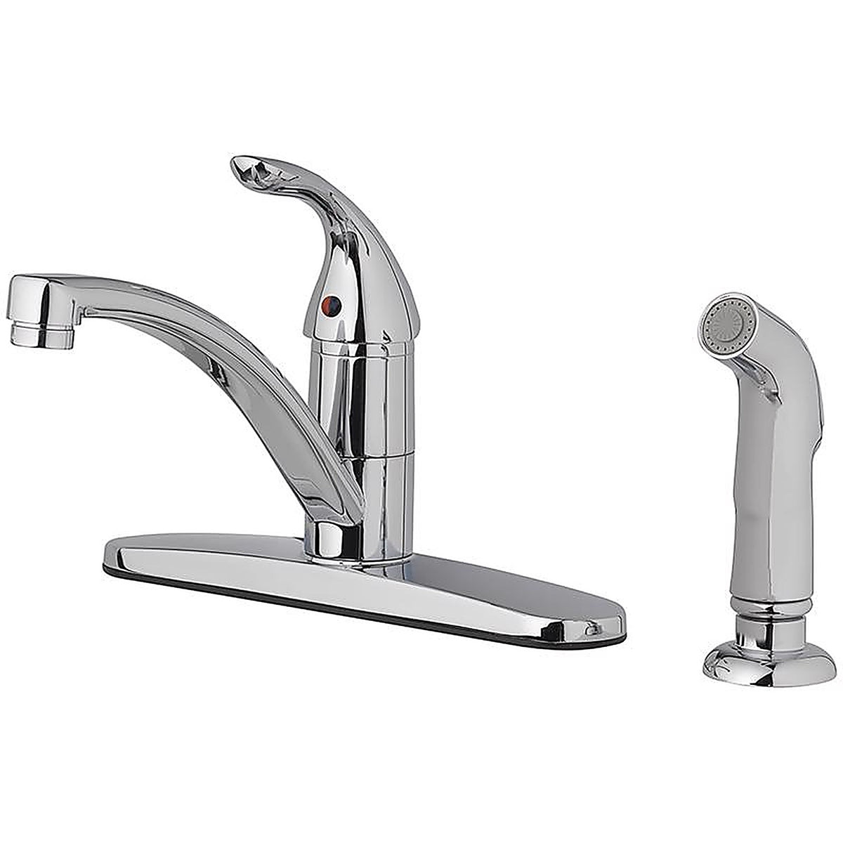 OakBrook 67534-1001 Pacifica One Handle Chrome Kitchen Faucet Side Sprayer Included