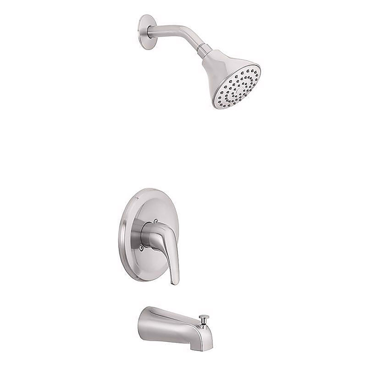 OakBrook 874X-5004 Coastal 1-Handle Brushed Nickel Tub and Shower Faucet