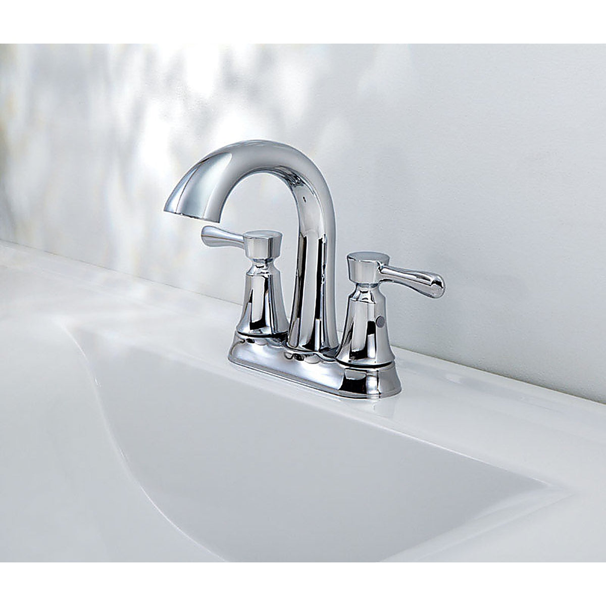 OakBrook 67579W-6301 Verona Verona Chrome Two Handle Lavatory Pop-Up Faucet 4 in.