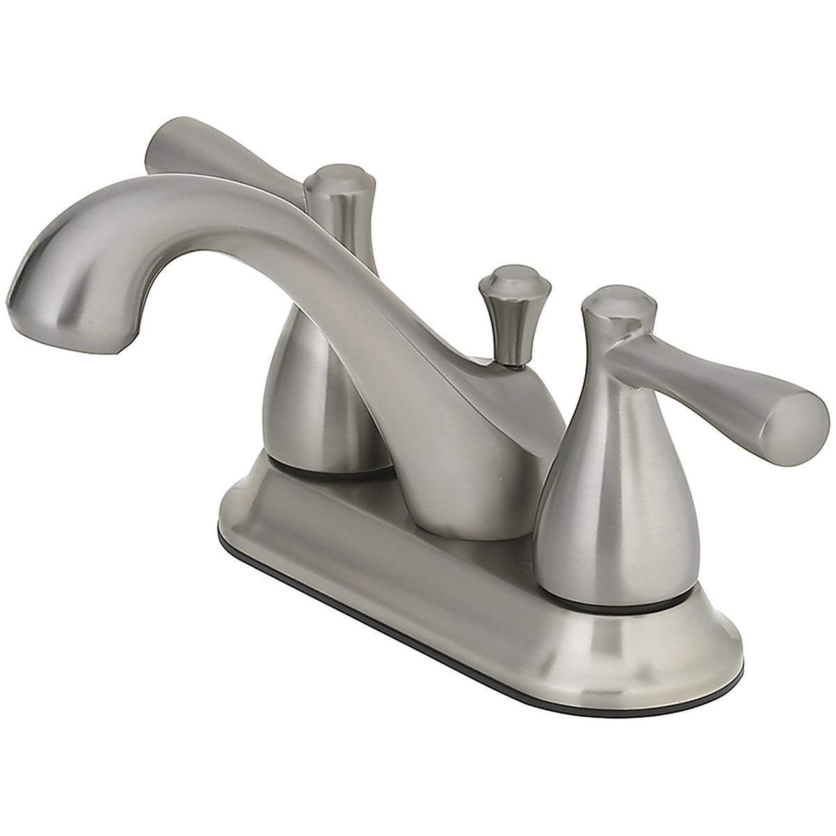 OakBrook 67297W-6004 Doria Brushed Nickel Two Handle Lavatory Pop-Up Faucet 4 in.