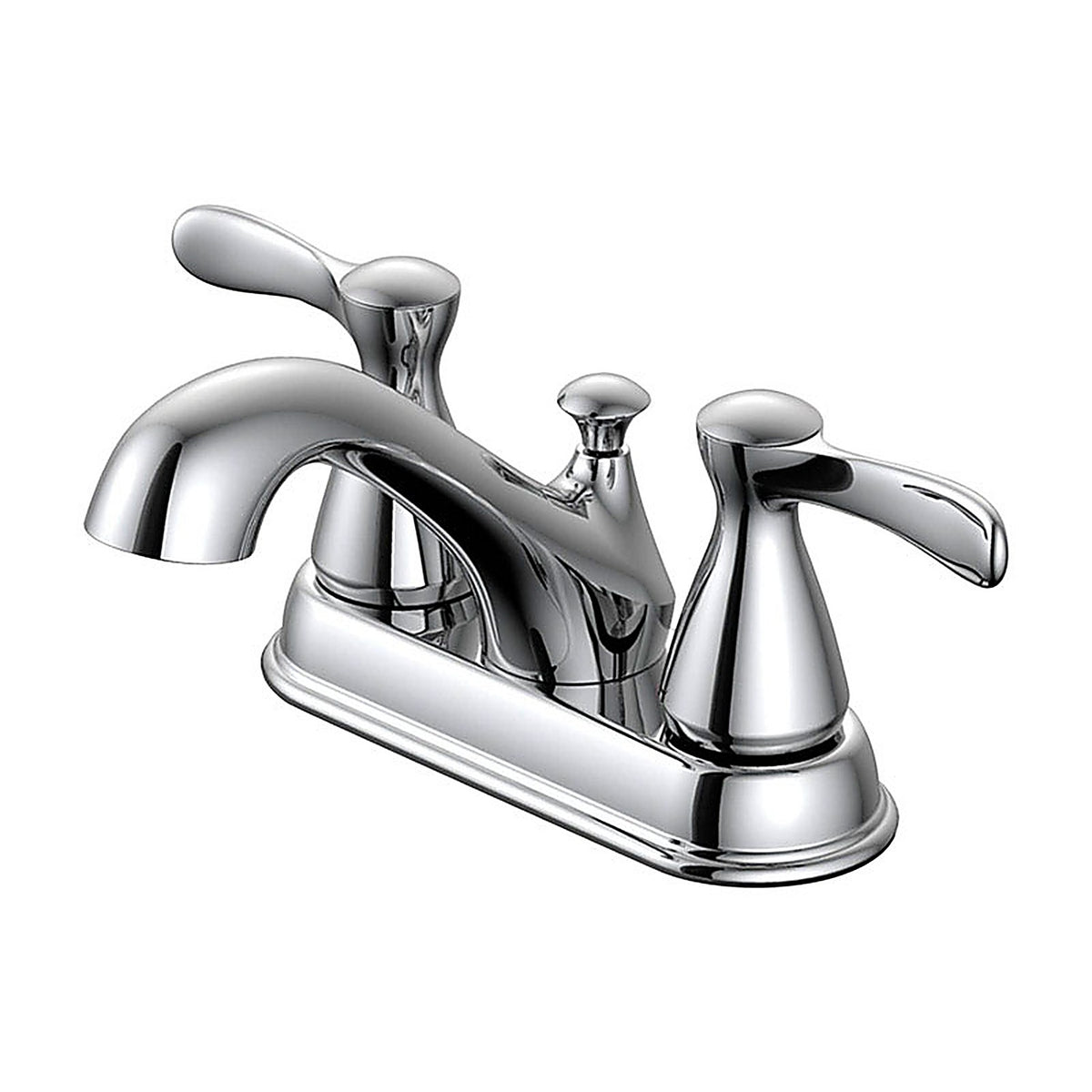 OakBrook 67297W-6001 Doria Chrome Two Handle Lavatory Pop-Up Faucet 4 in.