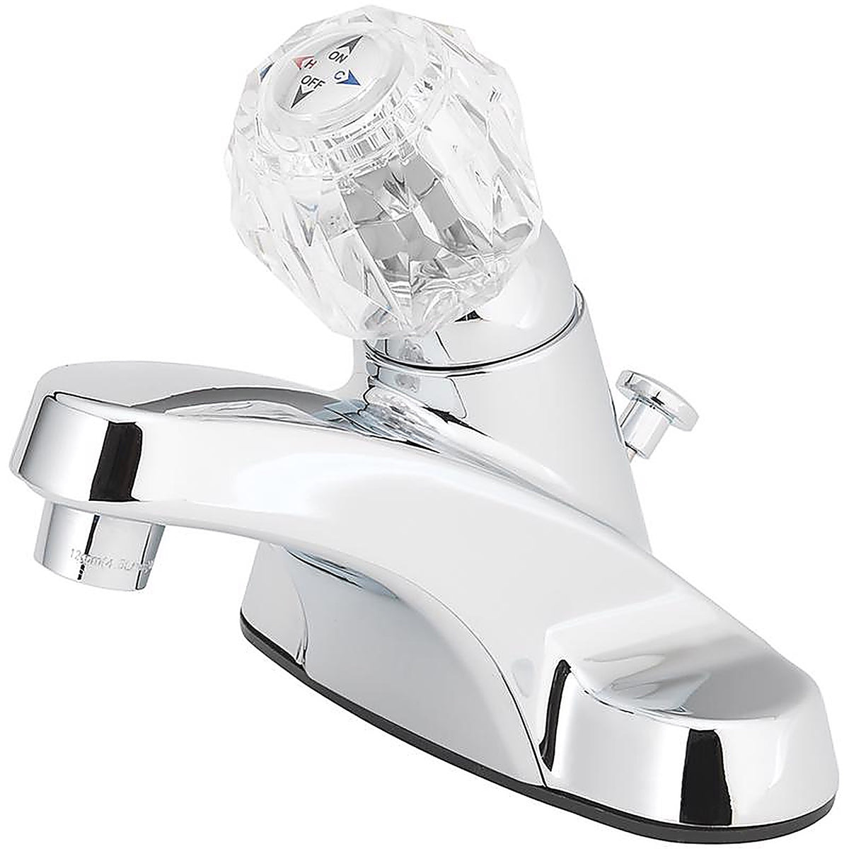 OakBrook 67211W-6001 Essentials Chrome Single Handle Lavatory Pop-Up Faucet 4 in.