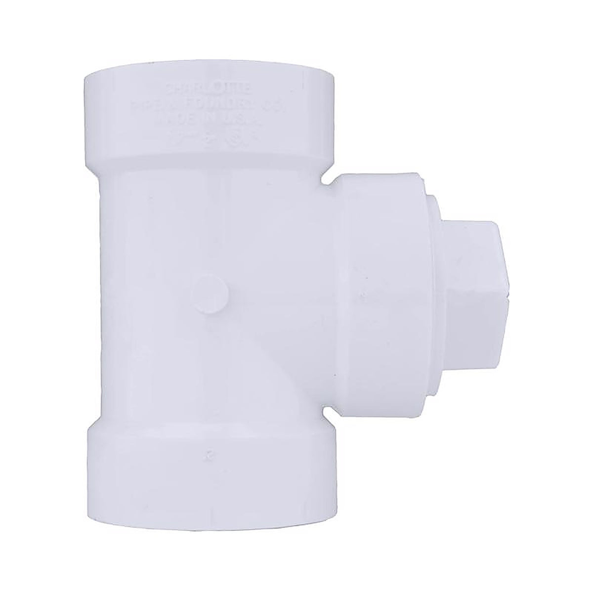 Charlotte Pipe PVC00444X0600 Schedule 40 1-1/2 in. Hub x 1-1/2 in. Dia. Hub PVC Cleanout Tee with Plug