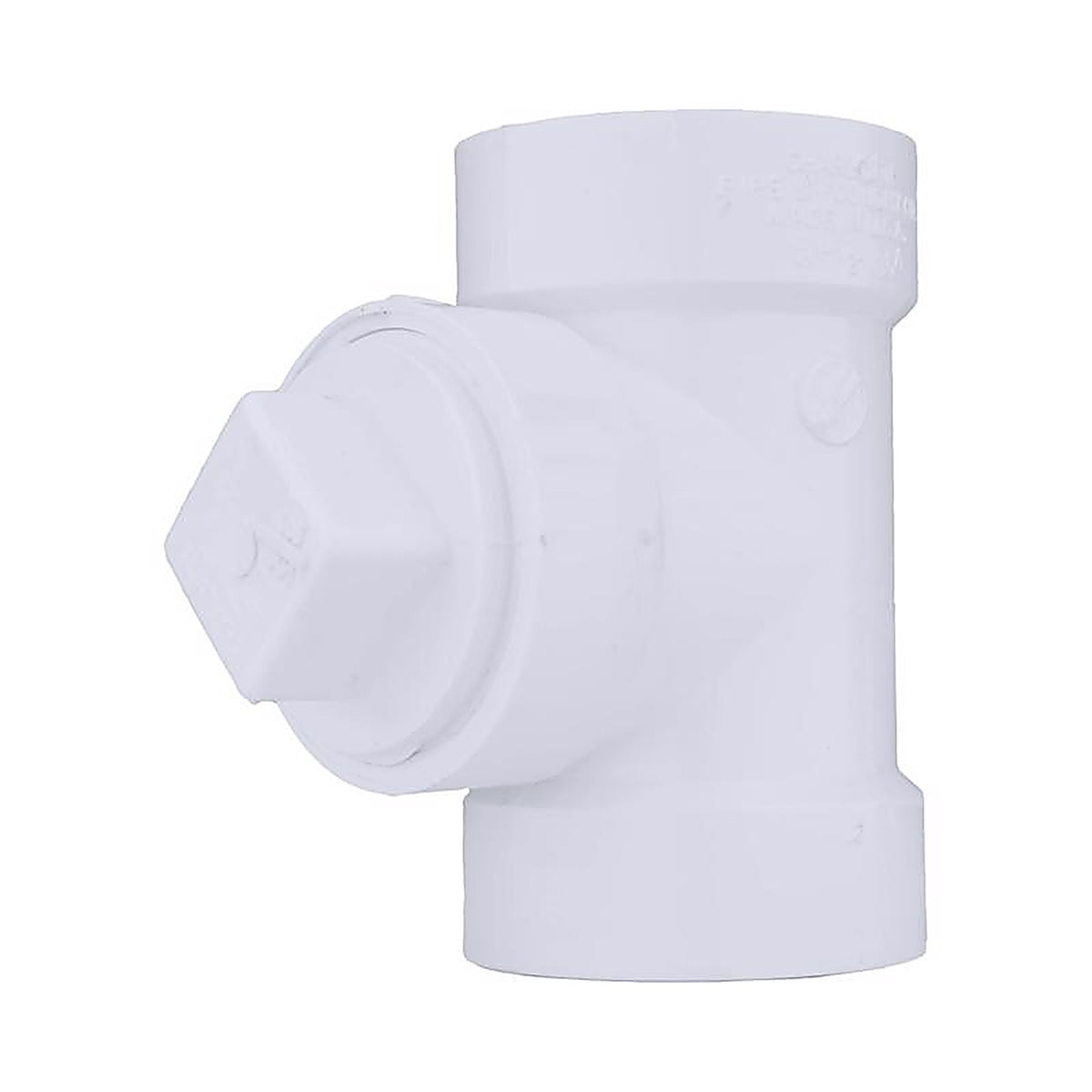 Charlotte Pipe PVC00444X0800 2 in. Hub x 2 in. Dia. Hub PVC Cleanout Tee