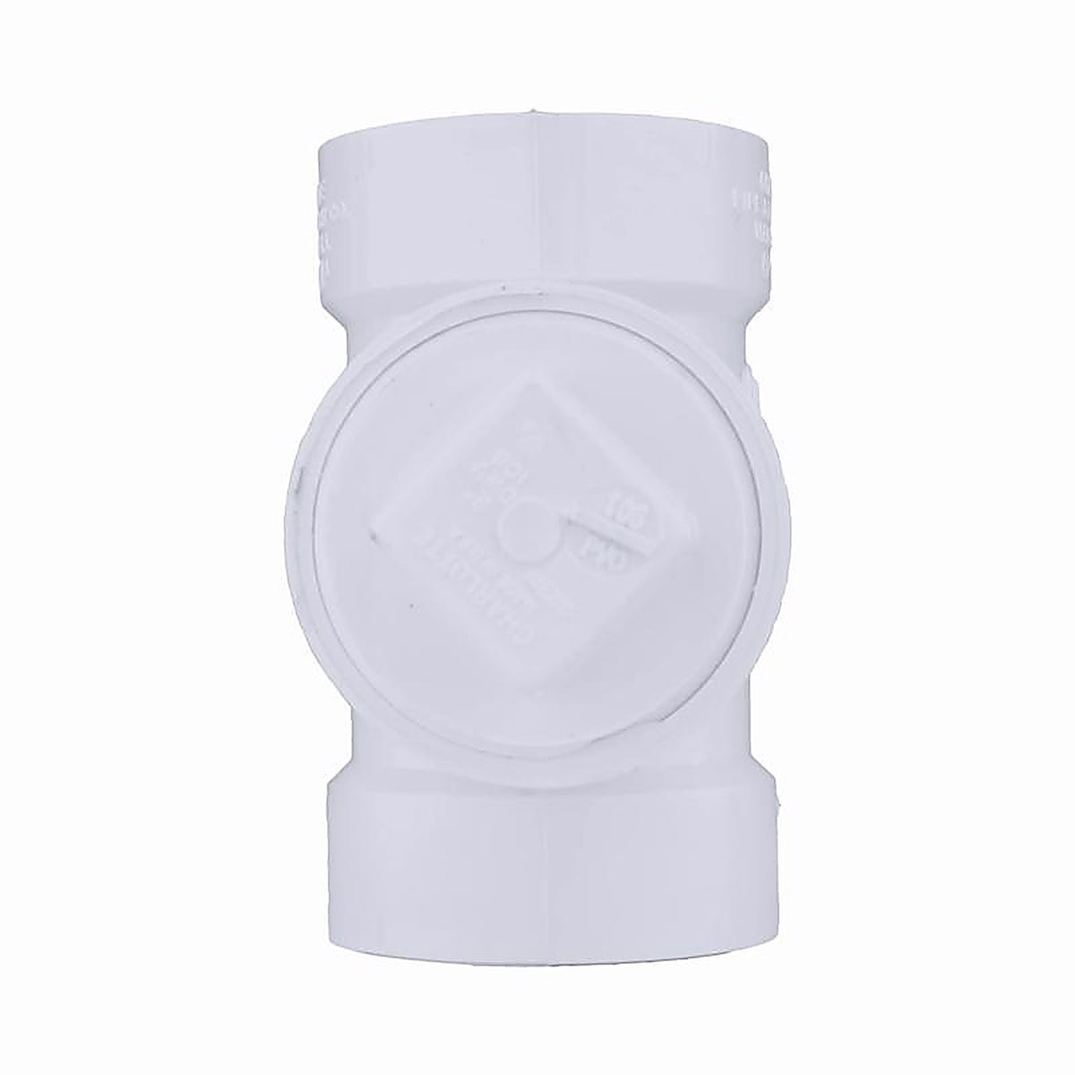 Charlotte Pipe PVC00444X0800 2 in. Hub x 2 in. Dia. Hub PVC Cleanout Tee