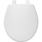 Bemis 80SLOW-000 Mayfair Slow Close Round White Plastic Toilet Seat