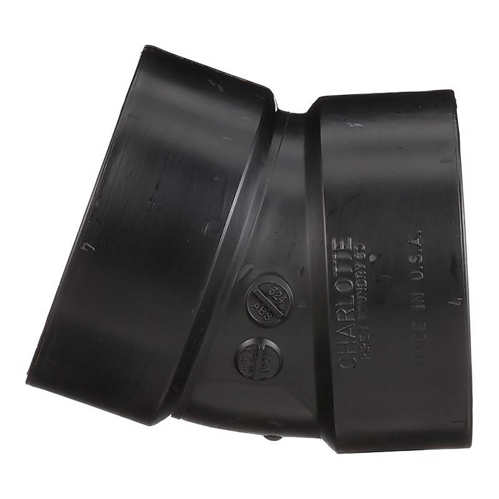 Charlotte Pipe ABS003241200 4 in. Hub x 4 in. Dia. Hub ABS Elbow
