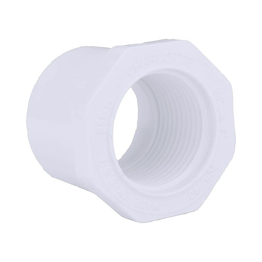 Charlotte Pipe PVC 02108 1000 Schedule 40 1-1/4 in. Spigot x 1 in. Dia. FPT PVC Reducing Bushing
