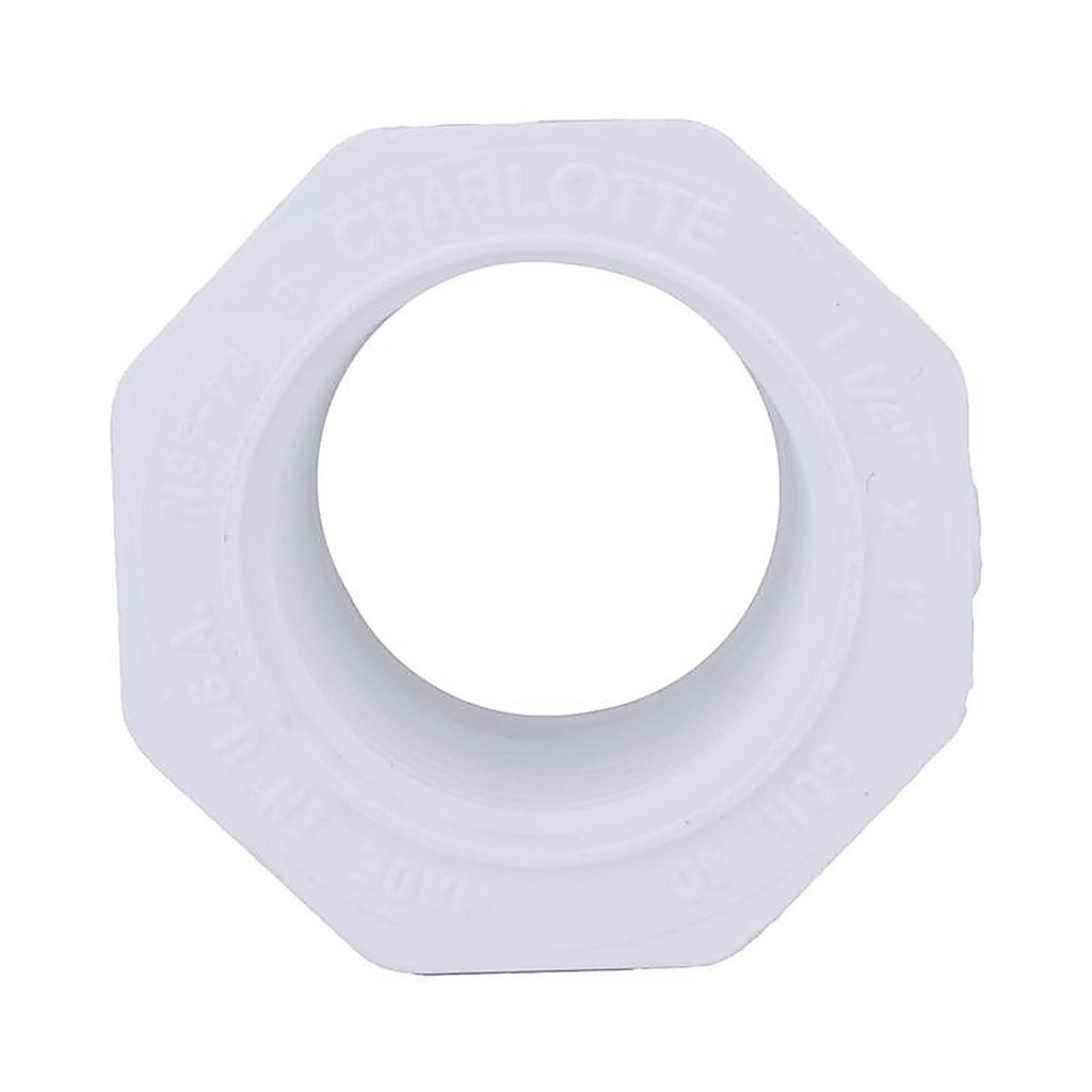 Charlotte Pipe PVC 02108 1000 Schedule 40 1-1/4 in. Spigot x 1 in. Dia. FPT PVC Reducing Bushing