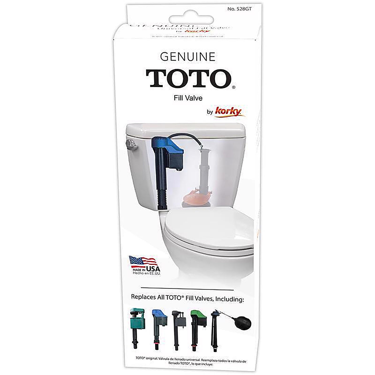 Korky 528GT Genuine TOTO Universal Toilet Fill Valve