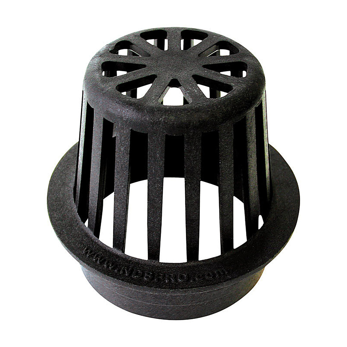 NDS 74 3 in. Black Round Polyolefin Atrium Grate