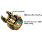 Sharkbite 24735LF 1/2 in. Brass Push Fit Ball Valve