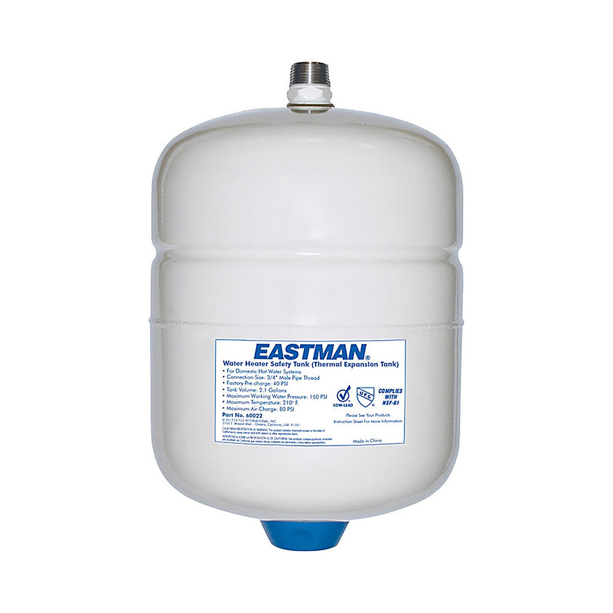Eastman 60022 2.1 gal. Pre-Charged Expansion Water Tank