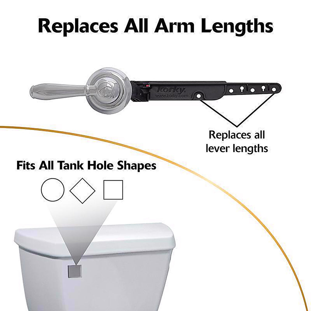 Korky 6051BP StrongARM Faucet Style, Chrome Tank Lever